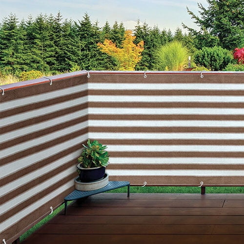 3' Feet Tall Green White Privacy Balcony Fence Deck Screen Home Yard Shade Patio